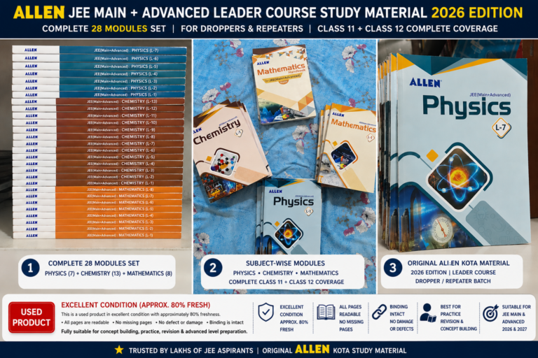 ALLEN JEE Modules Main + Advanced Leader Course Study Material 2026 ...